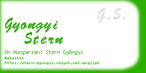gyongyi stern business card