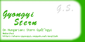 gyongyi stern business card